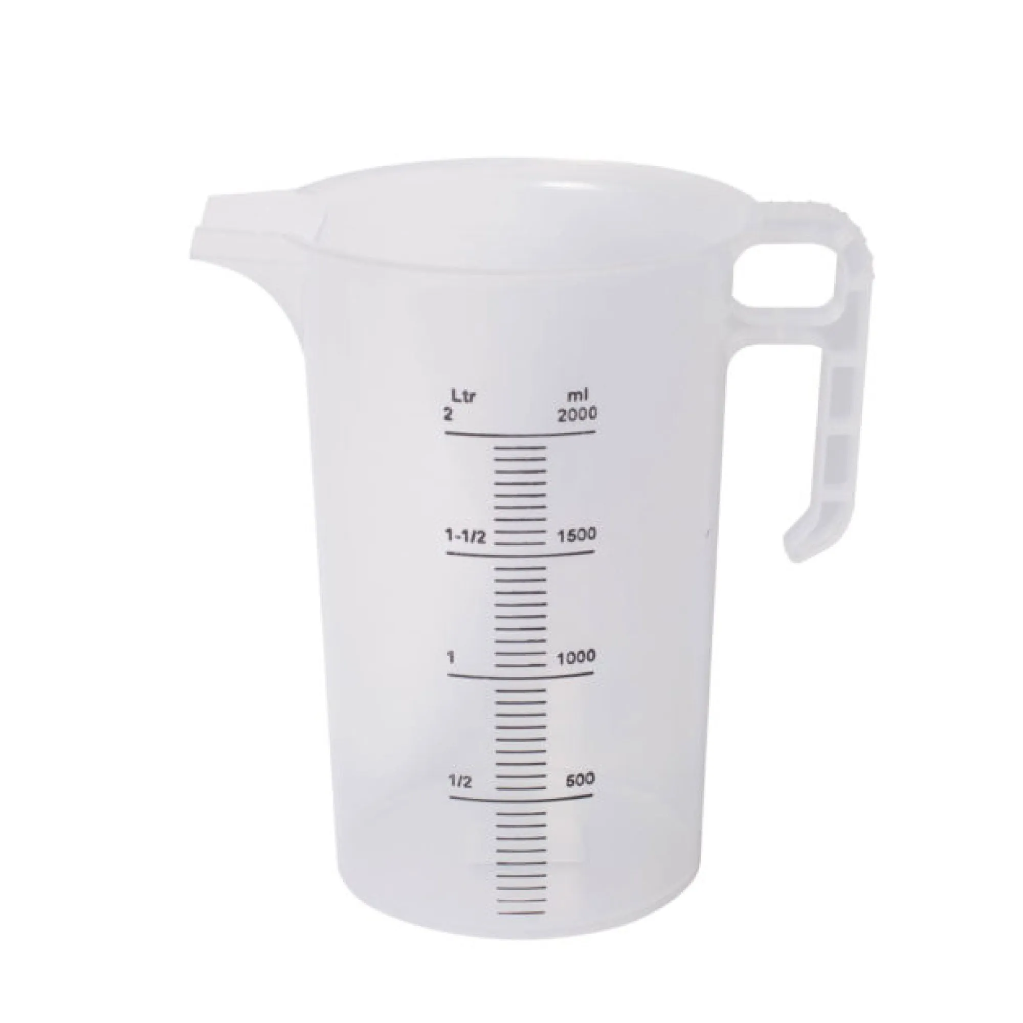 10x 2L Measuring Jug Heavy Duty Clear Plastic Propylene Food Grade BPA 5 Pro-Jug