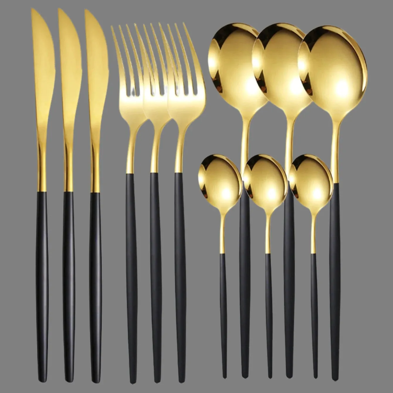 12pc Thin stainless steel cutlery set