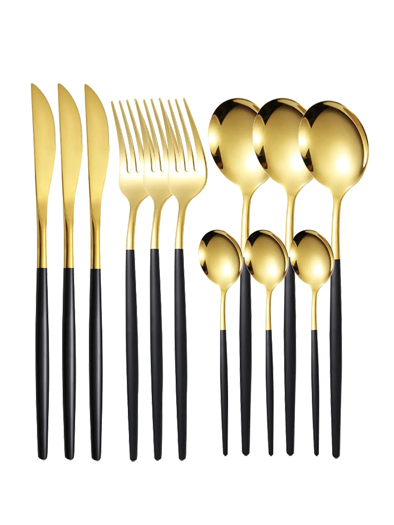 12pc Thin stainless steel cutlery set