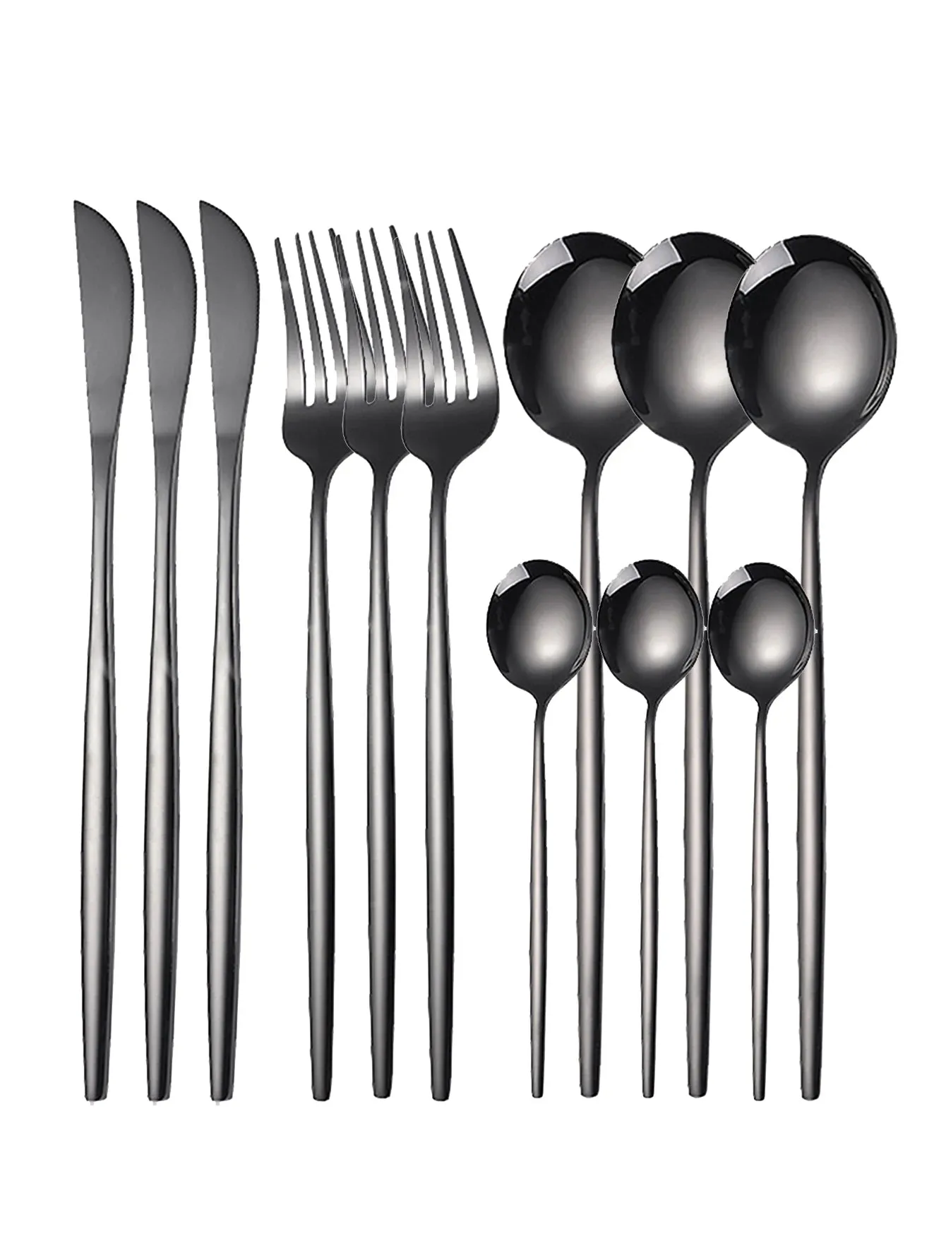 12pc Thin stainless steel cutlery set