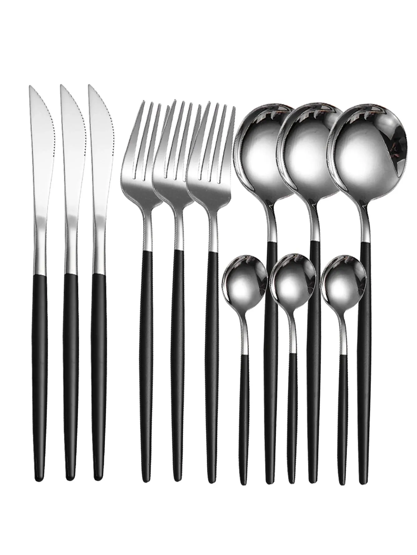 12pc Thin stainless steel cutlery set