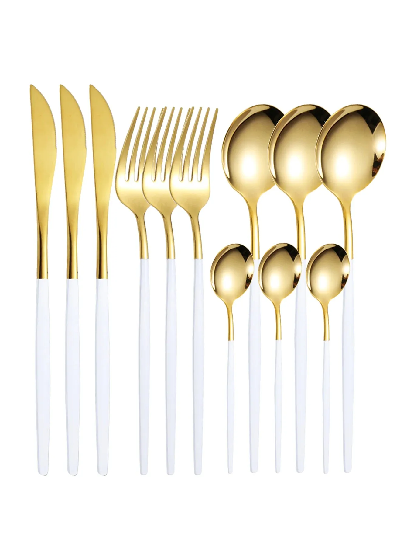 12pc Thin stainless steel cutlery set