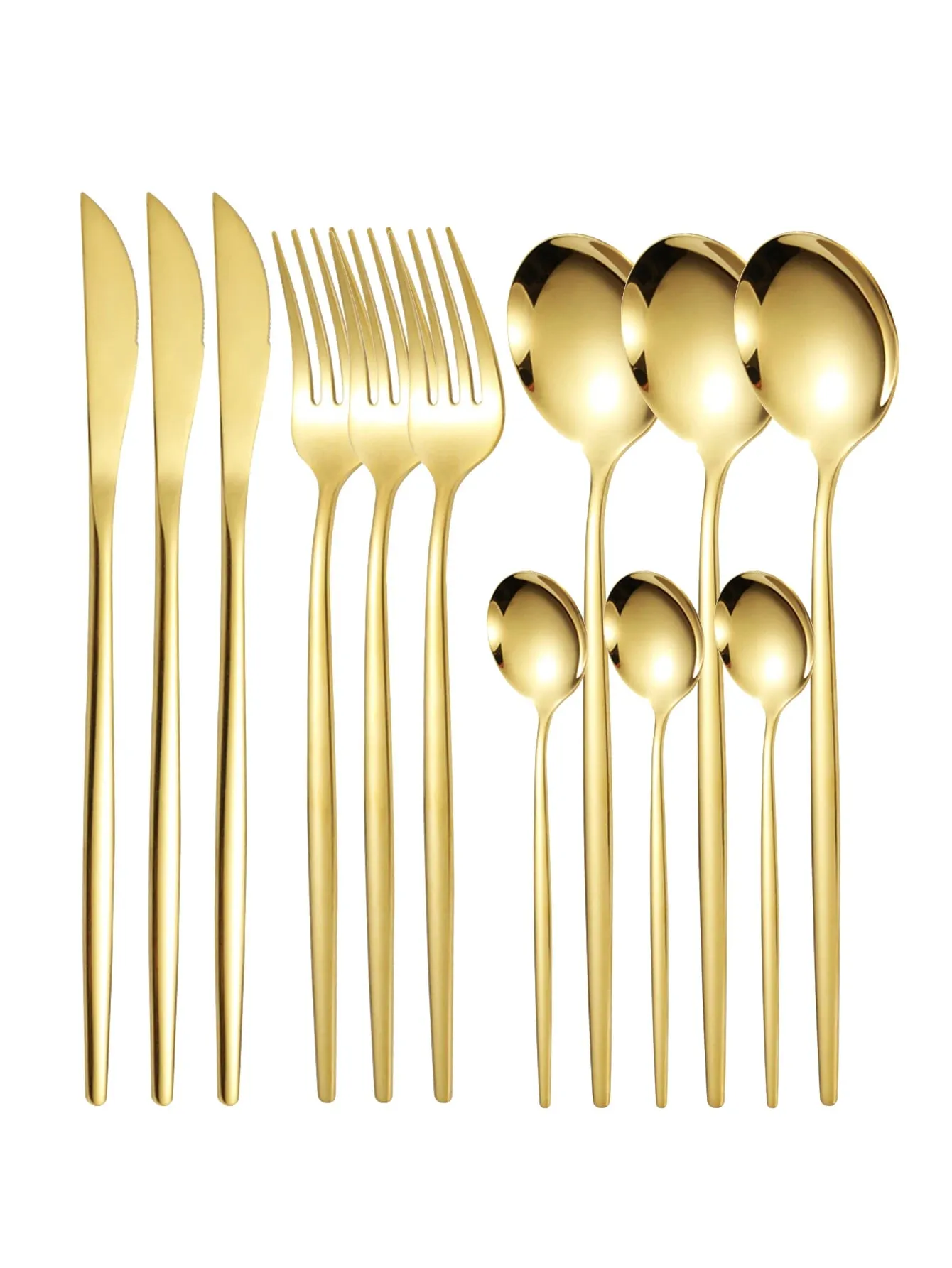 12pc Thin stainless steel cutlery set