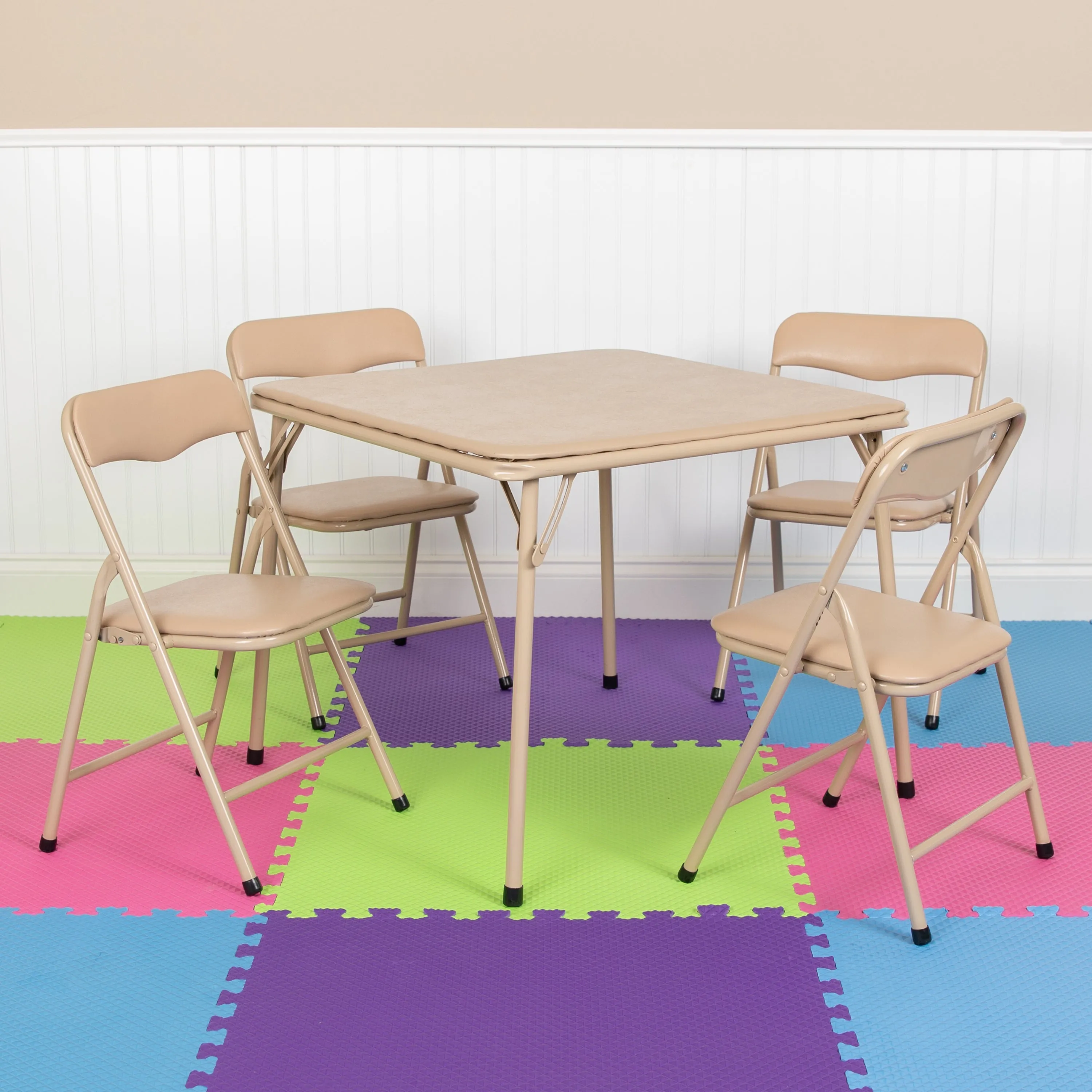 5 PC Kids Folding Table Set JB-9-KID-TN-GG