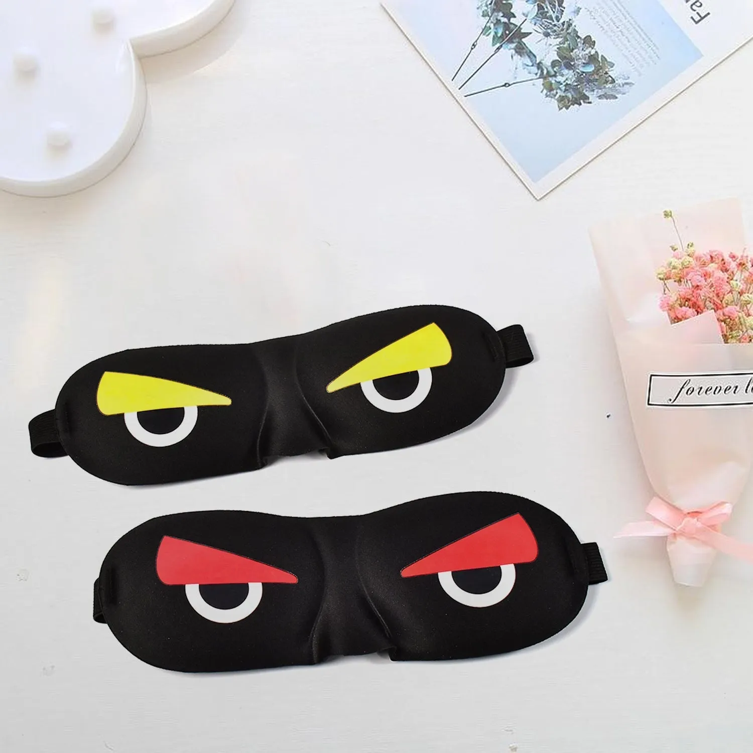 7360  Blind Sleeping Eye Mask Slip Night Sleep Eye black 3D Cotton Cover Super Soft & Smooth Travel Masks for Men Women Girls Boys Kids