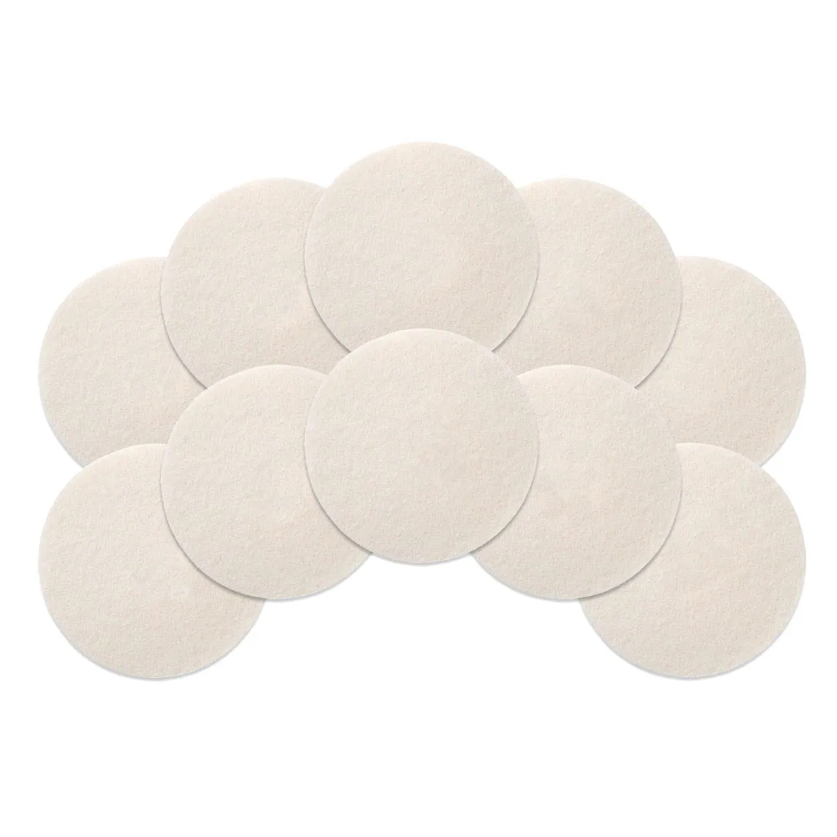 8" White Floor Buffing & Polishing Pads - Case of 10