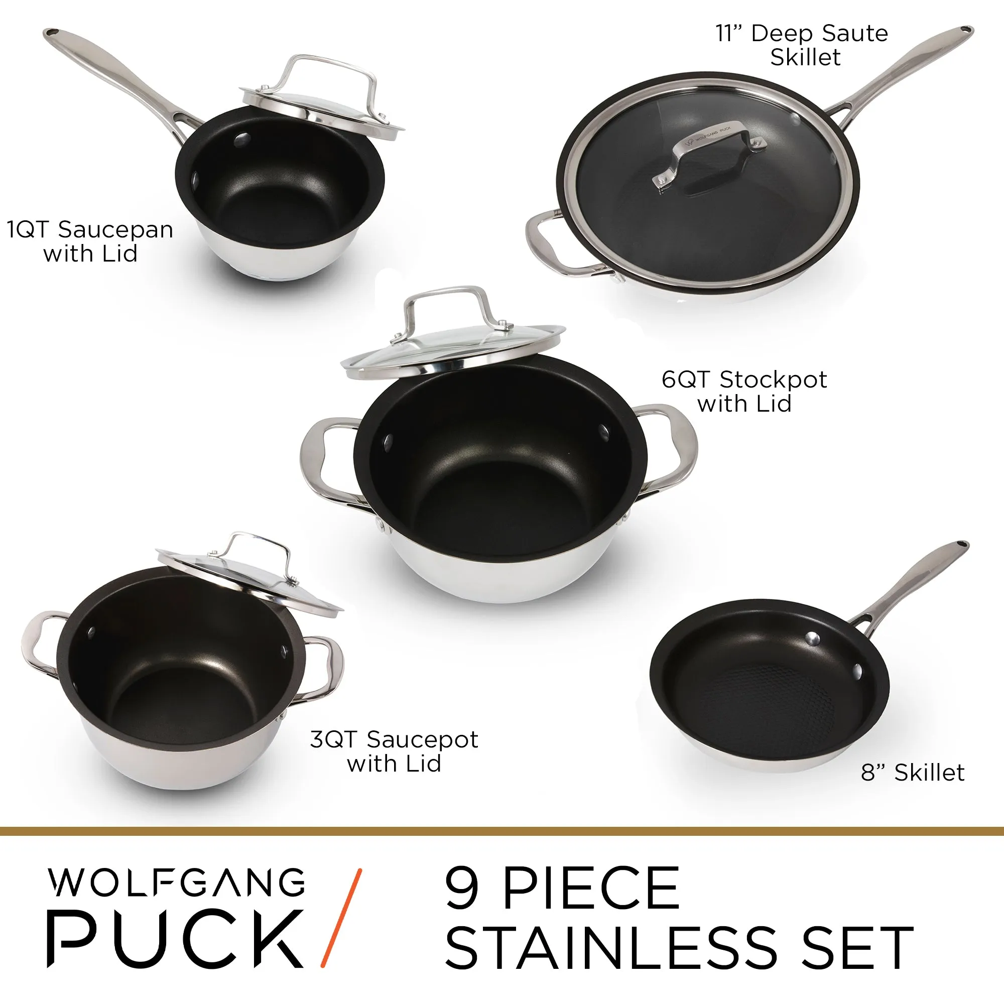 9-Piece Stainless Steel Cookware Set