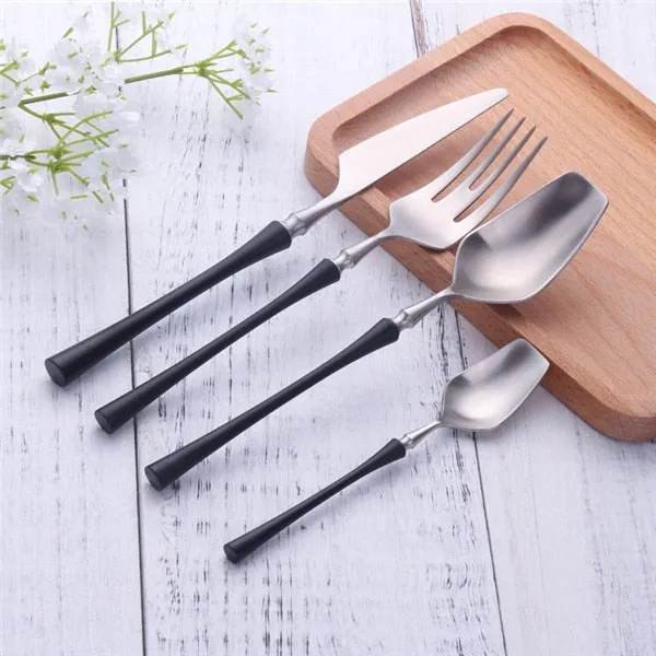 A Gold Dinnerware Of Stainless Steel Cutlery Set With Forks Knives Spoons For A Christmas Gift