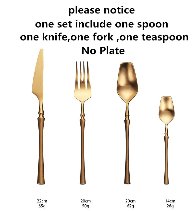 A Gold Dinnerware Of Stainless Steel Cutlery Set With Forks Knives Spoons For A Christmas Gift