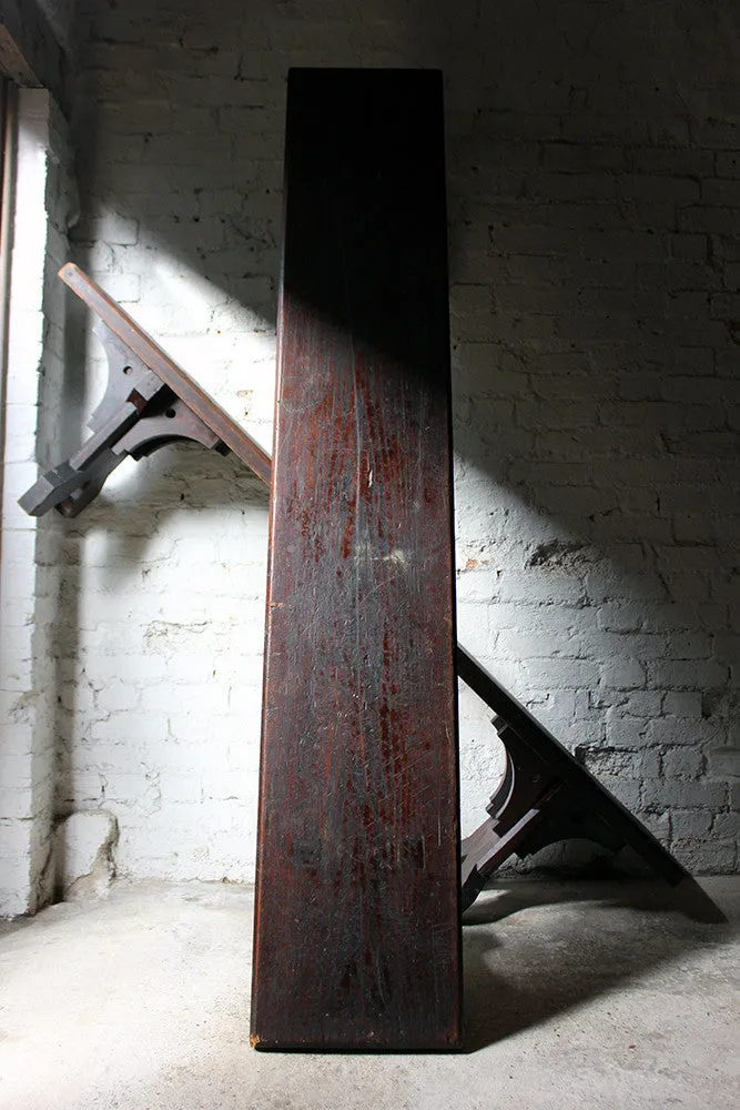 A Good Near Pair of c.1860s Gothic Revival Oak Benches in the Manner of A.W.N. Pugin