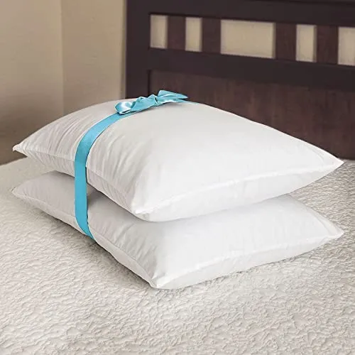 AG A BN Ag Fiber Sleeping Pillow Cotton Set Of 2 Size 16X26 Colour White