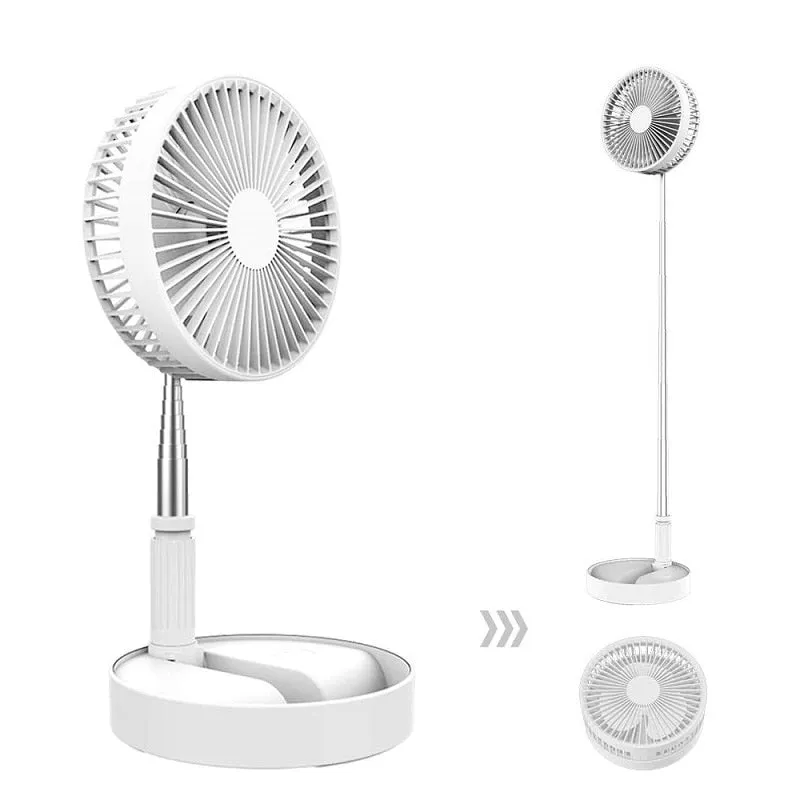 Airmsen Portable Mini Folding Telescopic Desktop Fan - USB Rechargeable Silent Fan