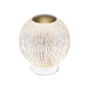 Alora TL321903NB Marni Small Cut Crystal Lamp in Natural Brass