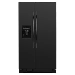 Amana® 35.5-inch Wide Amana® Side-by-Side Refrigerator with Gallon Door Storage Bins -- 24 cu. ft. Capacity - Black