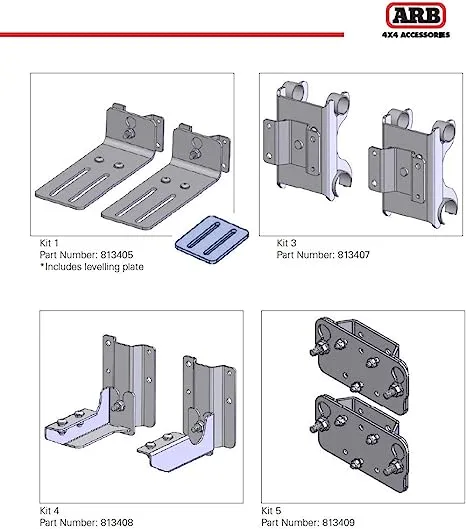 ARB 4X4 | Awning Bracket Quick Release Kit 1, Compatible for All ARB Awning Models (813405)