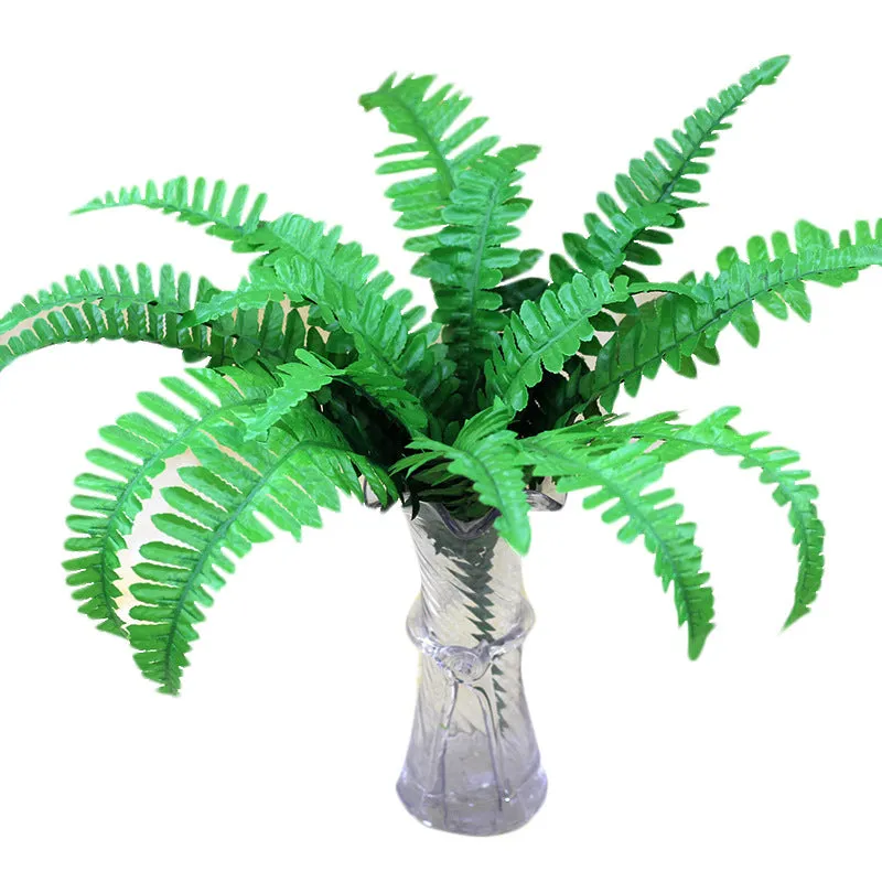 Artificial Plant Persian Leaf Plastic Fake Green Plants 3PCS