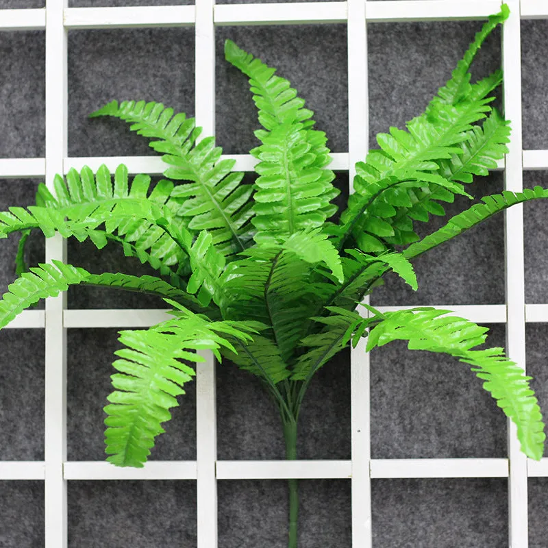 Artificial Plant Persian Leaf Plastic Fake Green Plants 3PCS