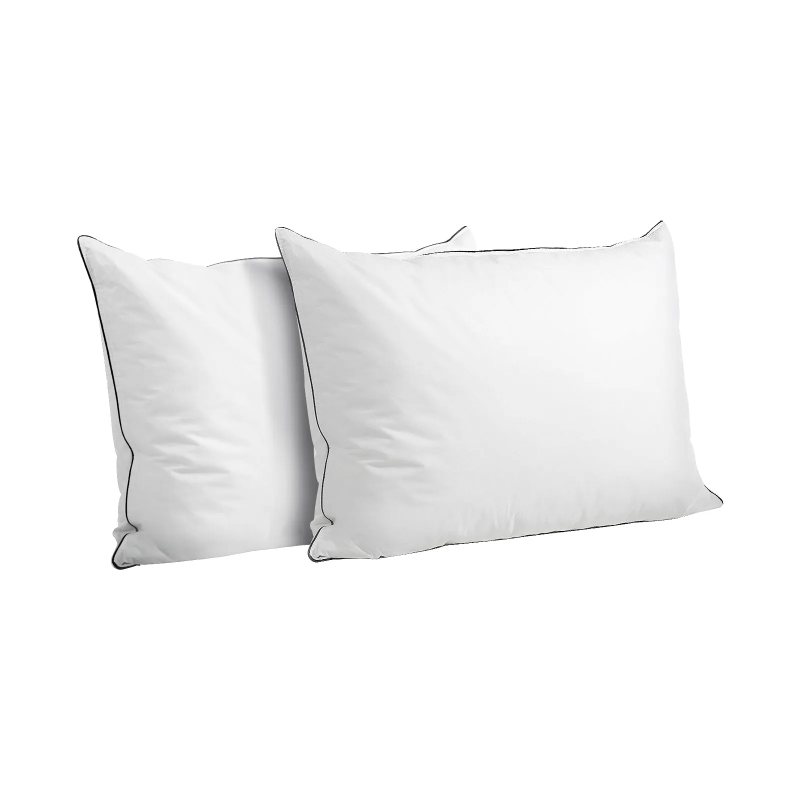 Bedra Pillow Duck Feather Down Standard Pillows Cotton Cover - Twin Pack