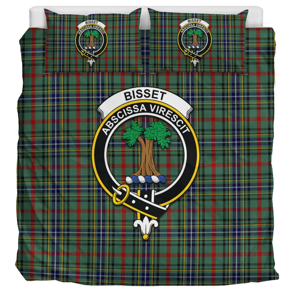 Bisset Tartan Bedding Set with Family Crest