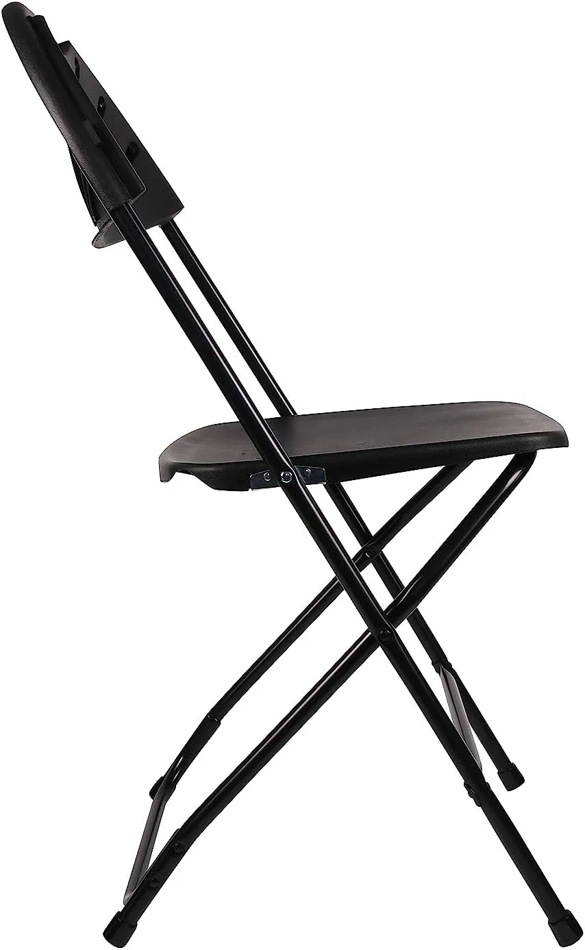 Black Plastic Folding Chair Fan Back- In Store Only