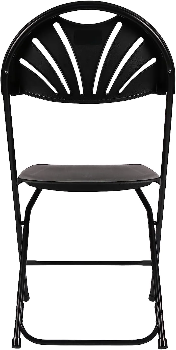 Black Plastic Folding Chair Fan Back- In Store Only