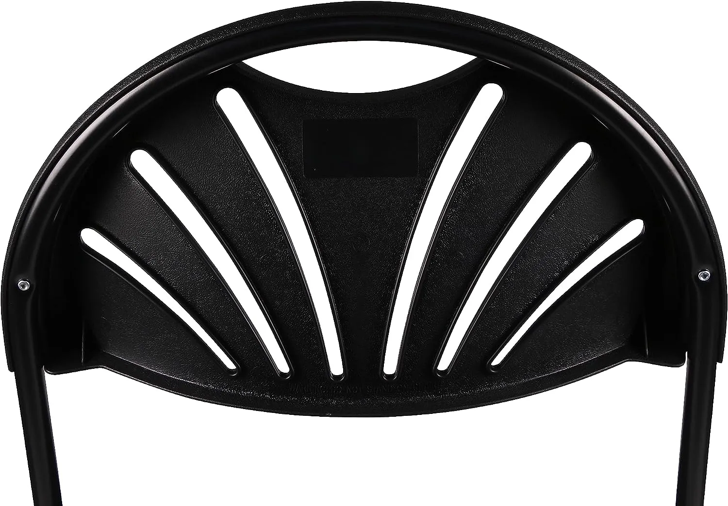 Black Plastic Folding Chair Fan Back- In Store Only