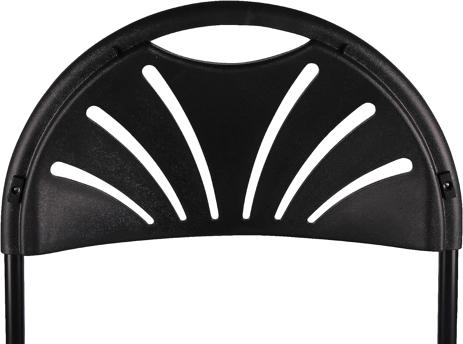 Black Plastic Folding Chair Fan Back- In Store Only