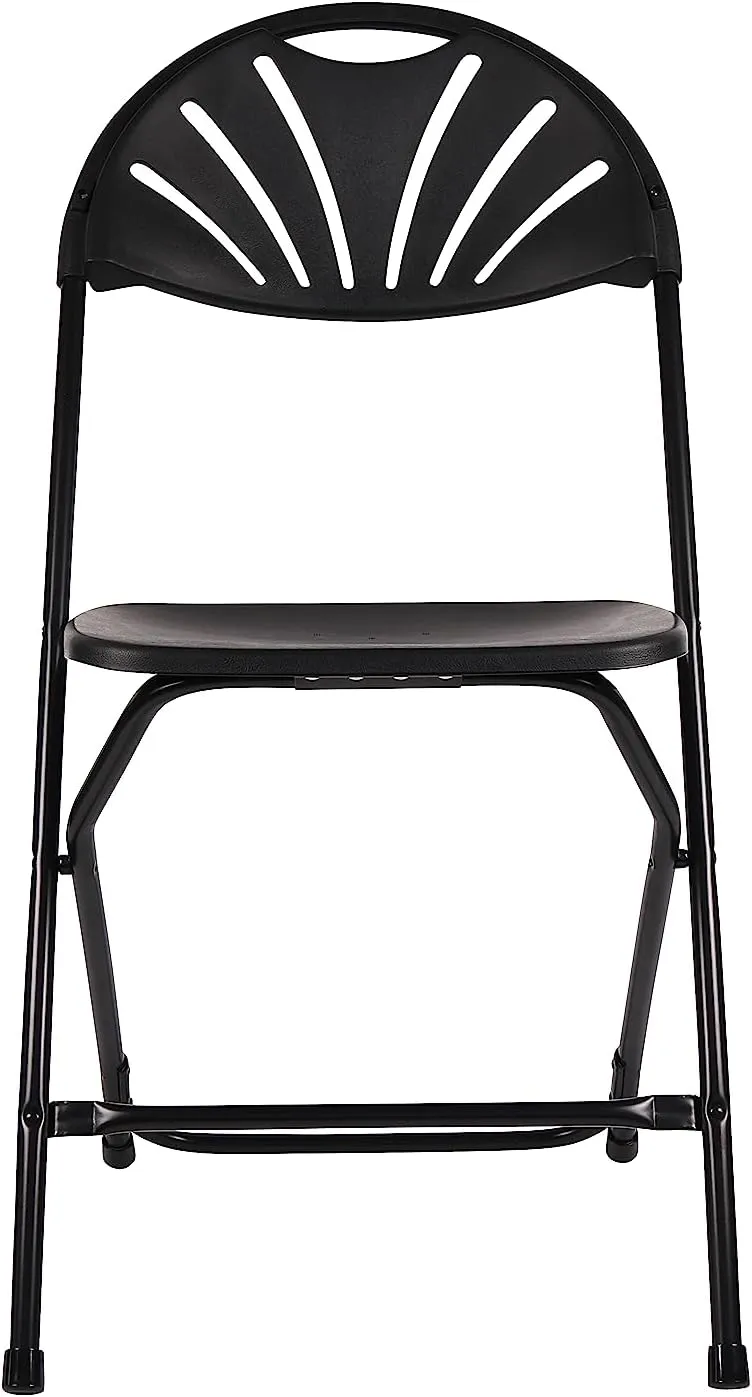 Black Plastic Folding Chair Fan Back- In Store Only