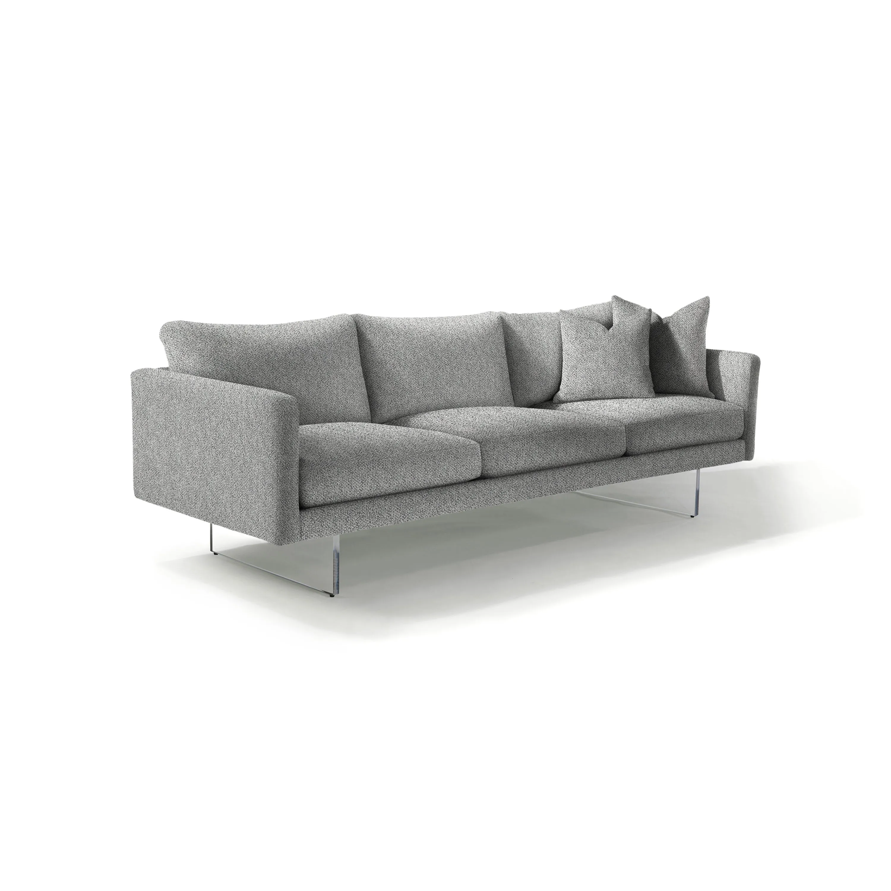 Blade 3-Seater Sofa with Clear Acrylic Base