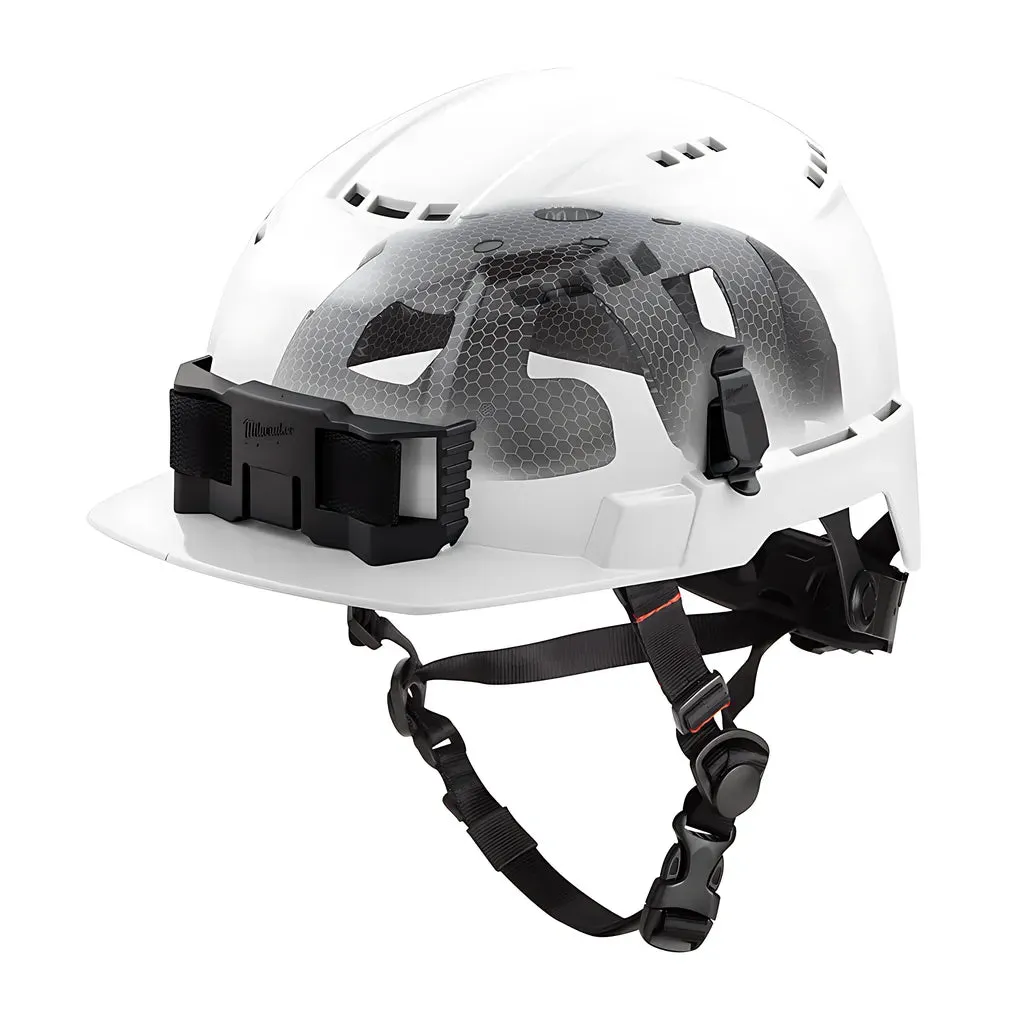 BOLT™ White Front Brim Vented Safety Helmet with IMPACT ARMOR™ Liner (USA) - Type 2, Class C