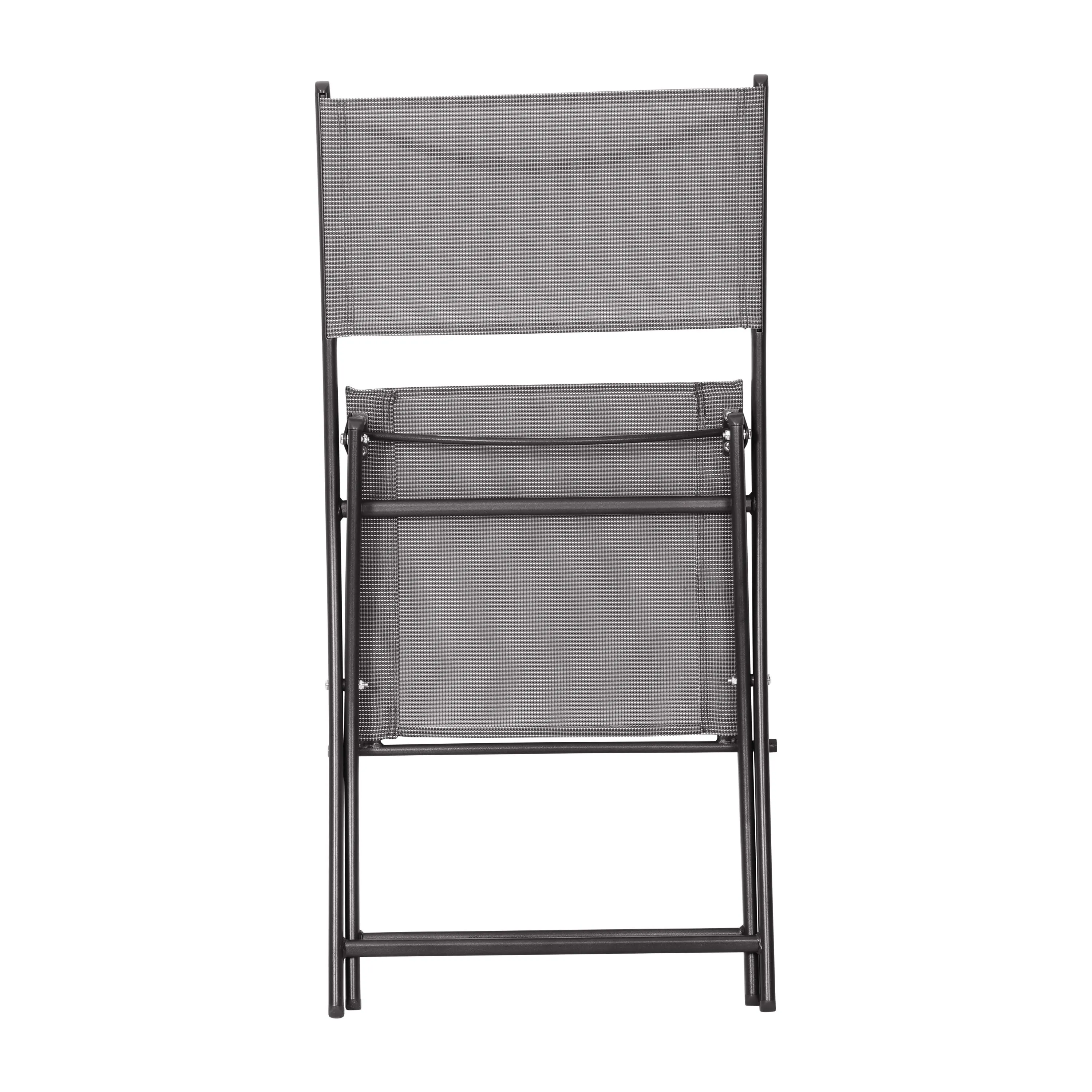 Brazos Set of 2 Commercial Grade Indoor/Outdoor Folding Chairs with Flex Comfort Material Backs and Seats and Metal Frames