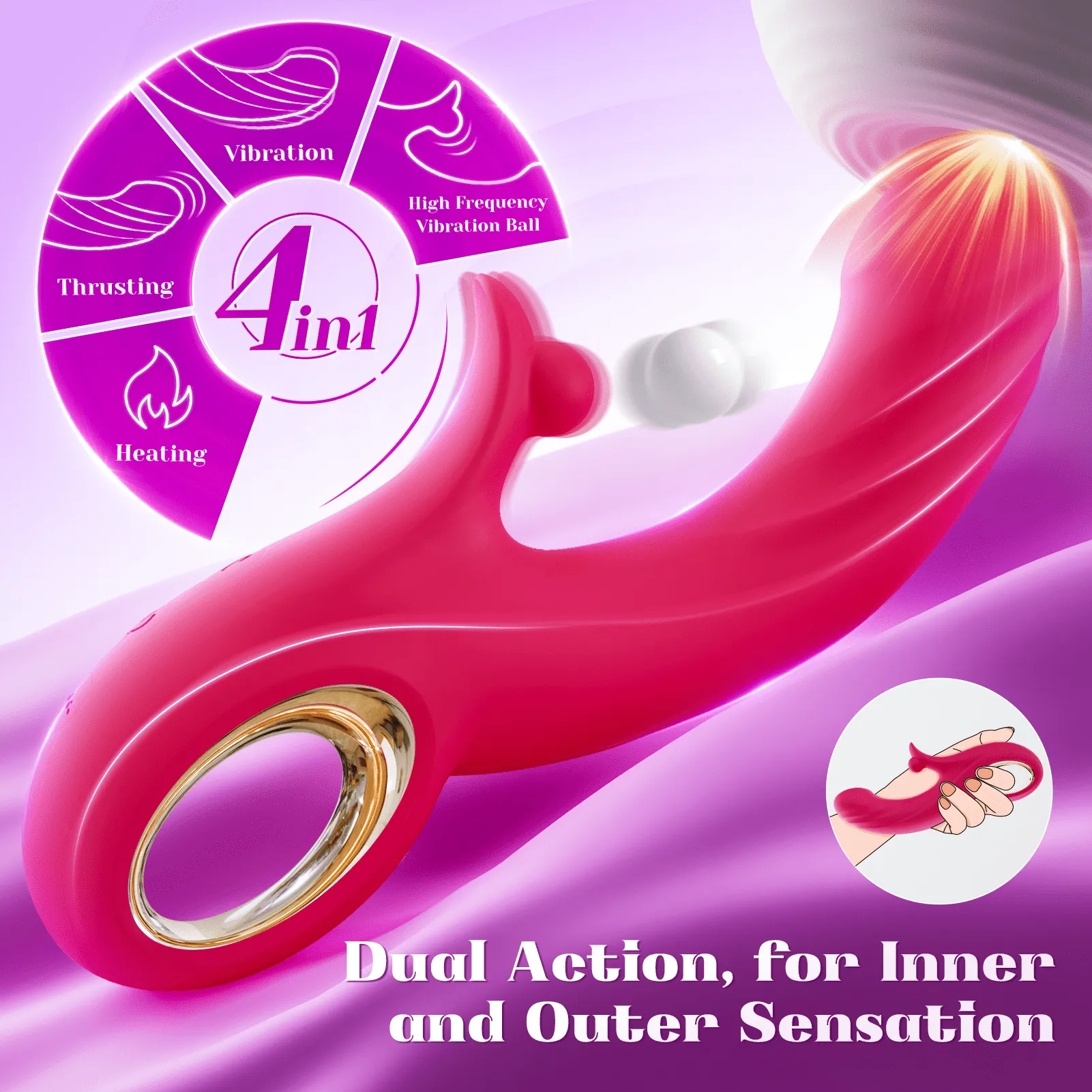 Calv - High Frequency Vibration ball and Smart Heating Vibrator