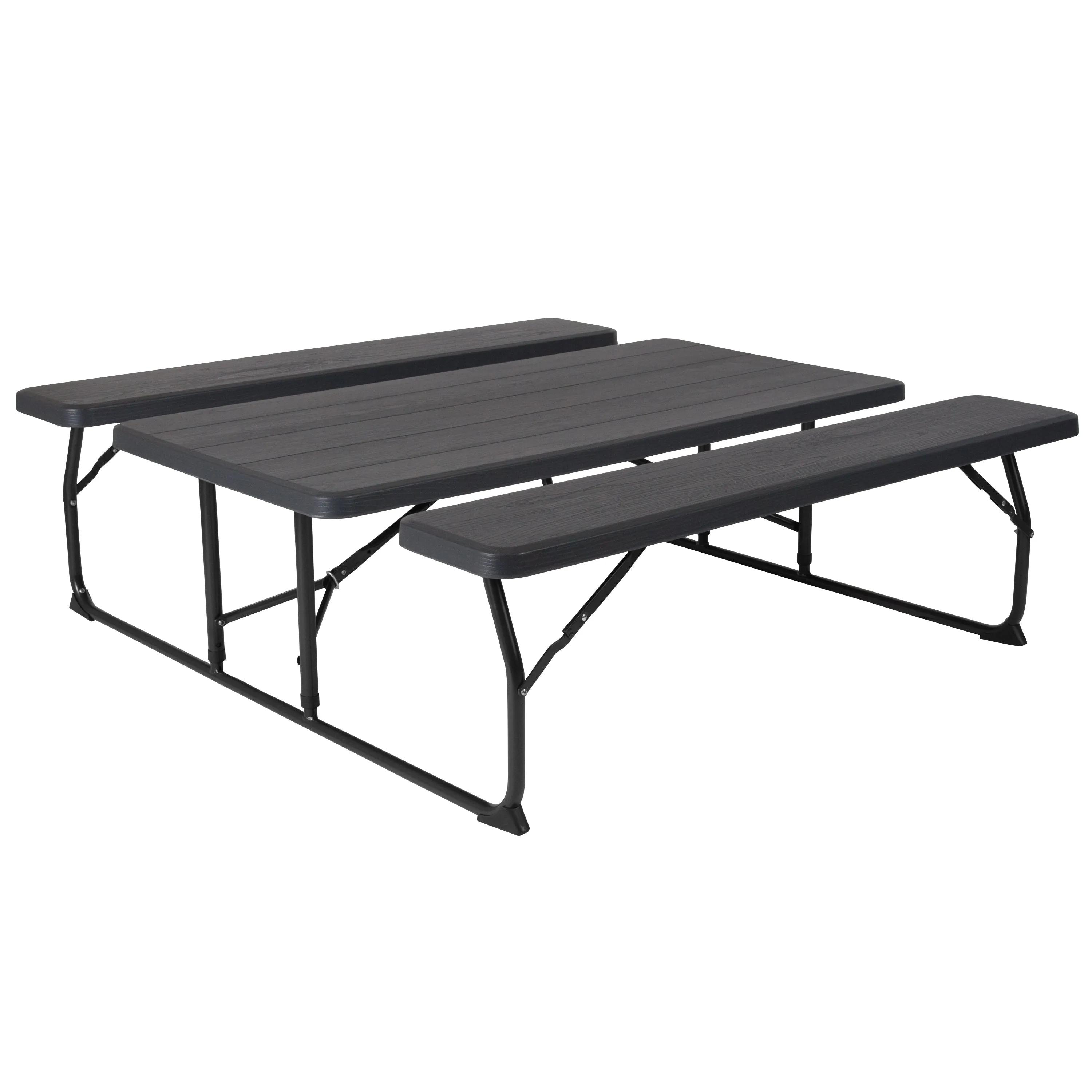 Charcoal Picnic Table/Bench RB-EBB-1470FD-GG