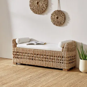 Coastal Charm: Leo Ratten Storage Bench