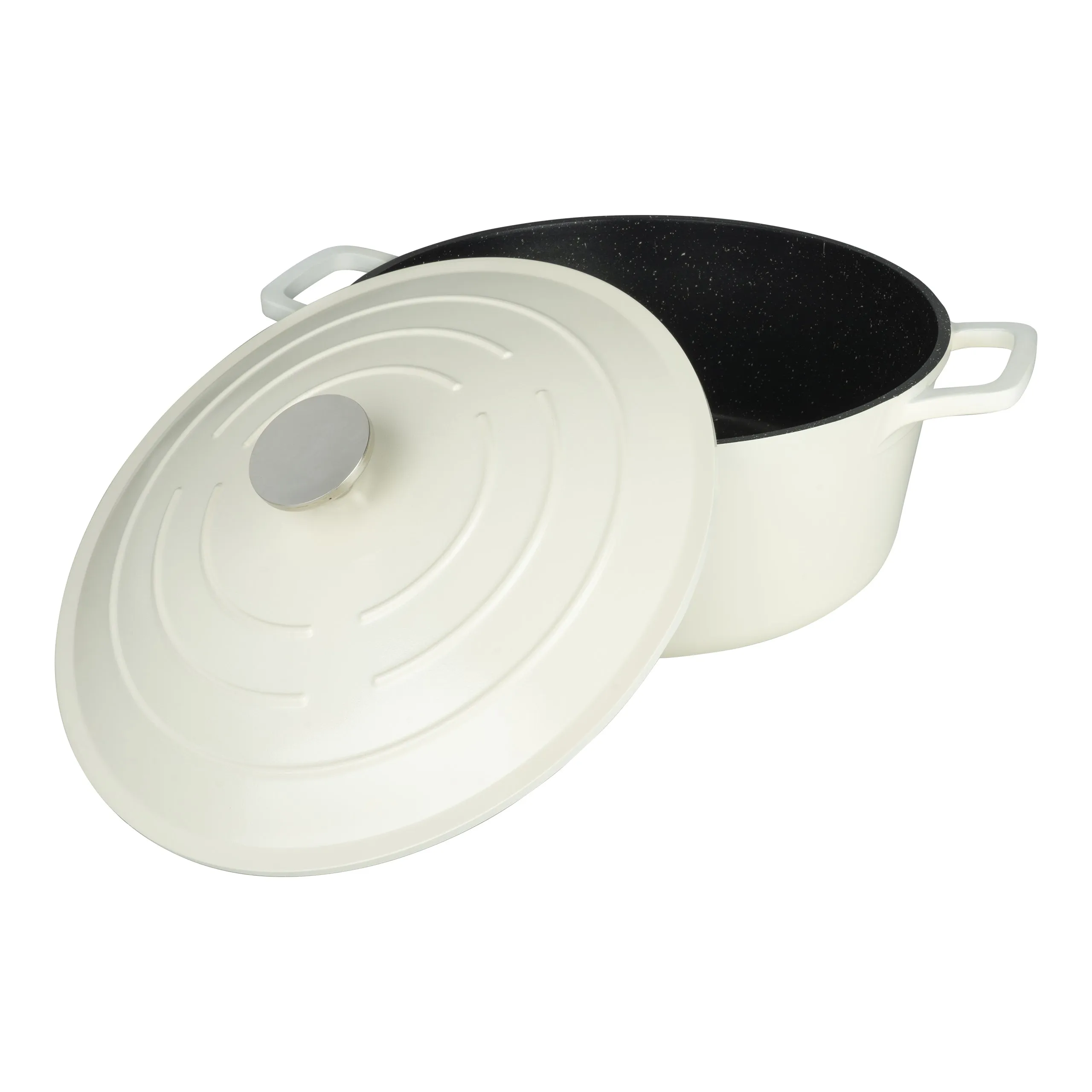 Commichef Cast Aluminium 28cm Round Casserole - Cream