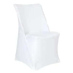 Contemporary Lifetime Spandex Folding Chair Cover - White