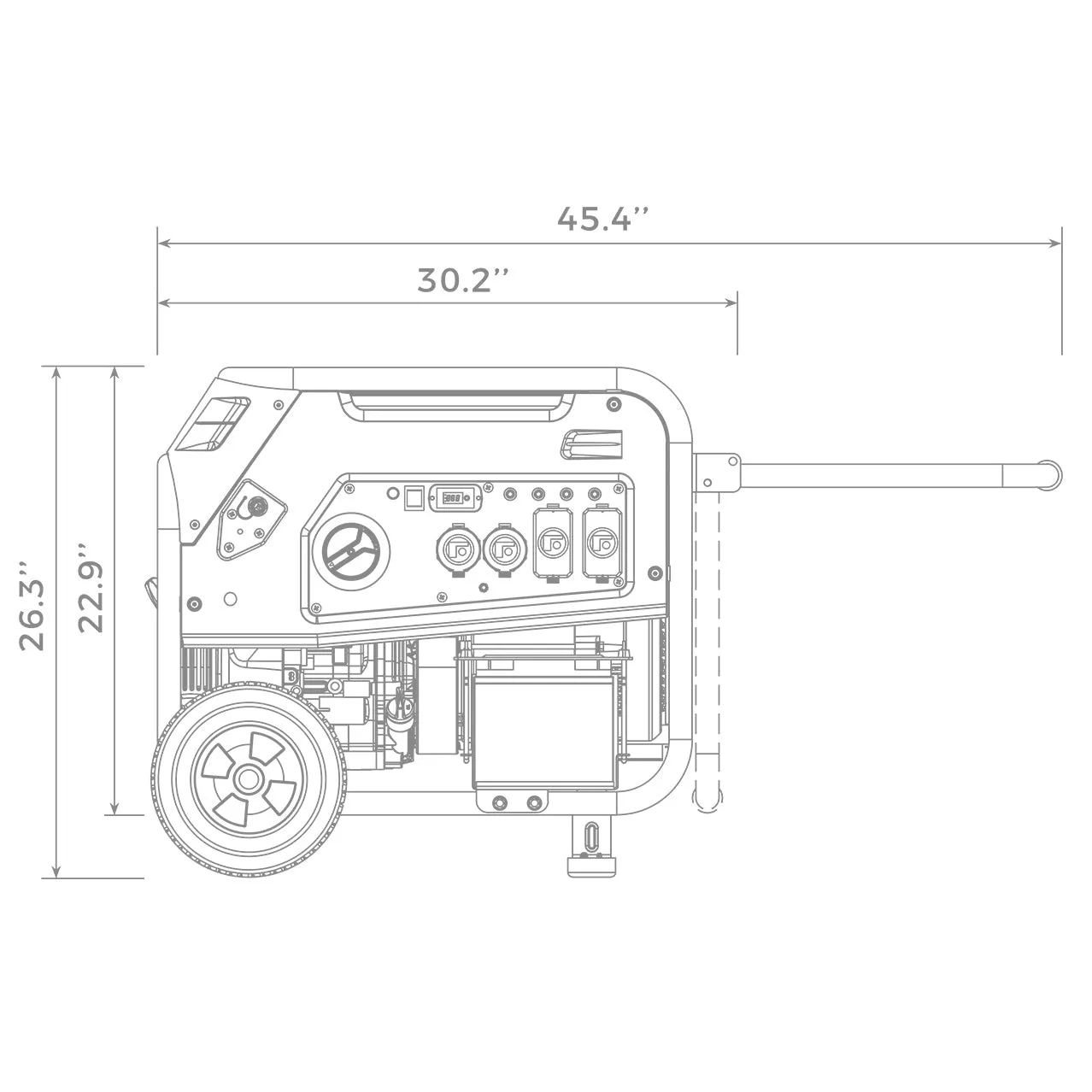 Dual Fuel Portable Generator 5700W Electric Start 120/240V