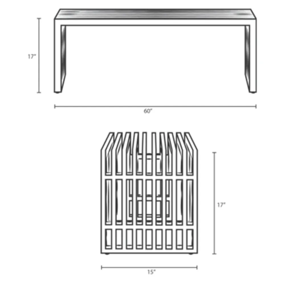 Durable Gridiron Large  Stainless Steel - Fancy Benches For Living Room