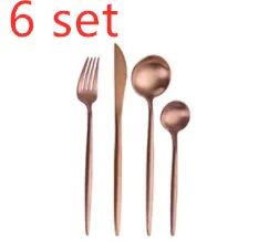 Elegant Portuguese Anti Corrosion Stainless Steel Tableware Set