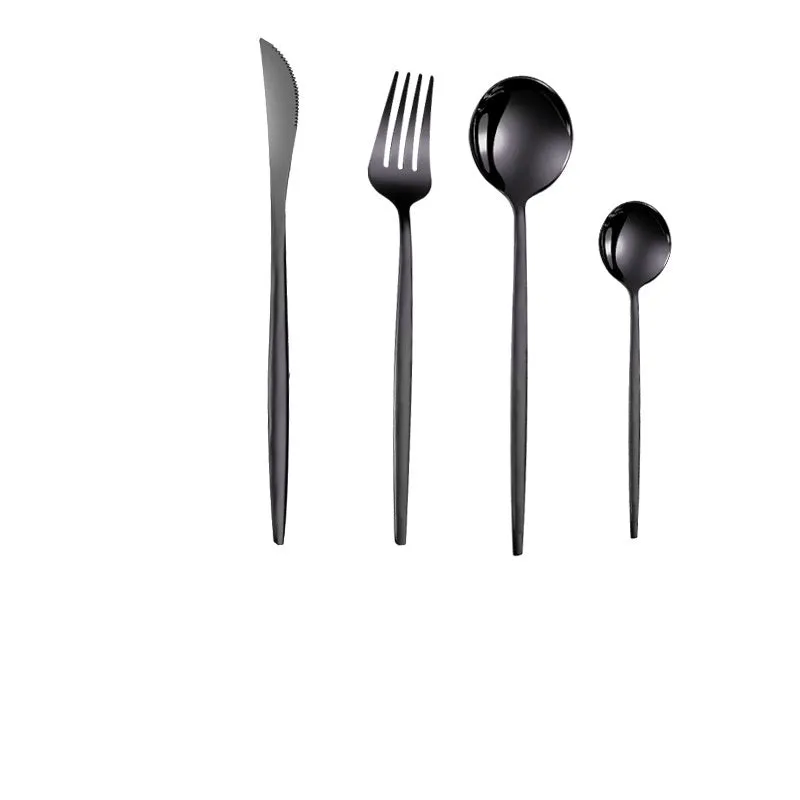 Elegant Portuguese Anti Corrosion Stainless Steel Tableware Set