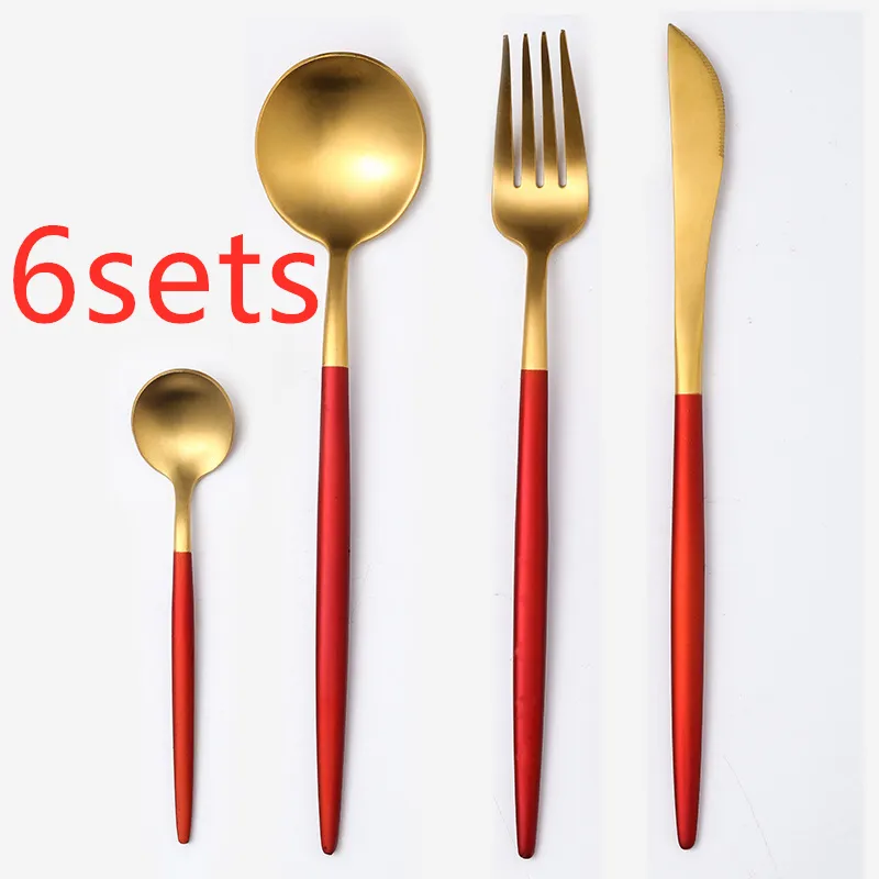 Elegant Portuguese Anti Corrosion Stainless Steel Tableware Set