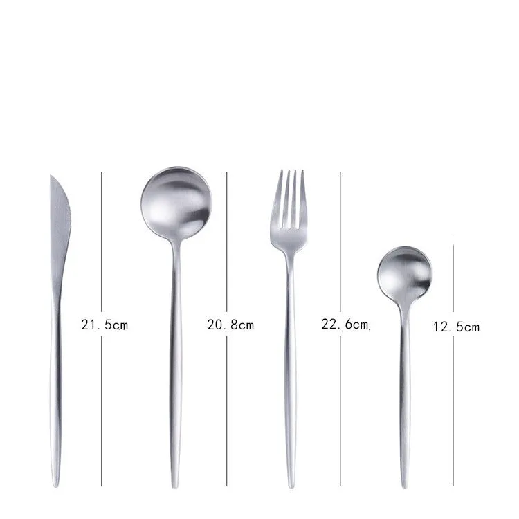 Elegant Portuguese Anti Corrosion Stainless Steel Tableware Set