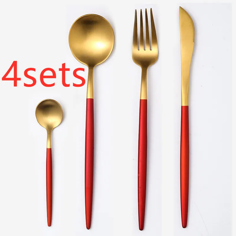 Elegant Portuguese Anti Corrosion Stainless Steel Tableware Set