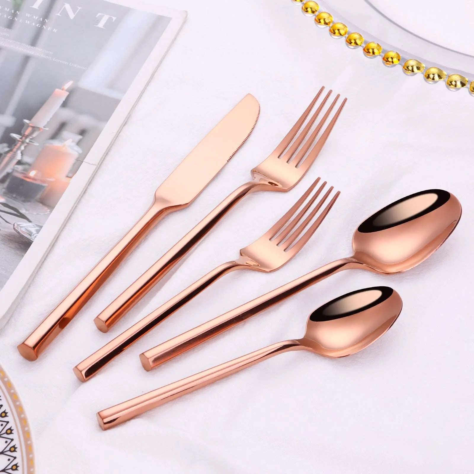 Elegant Stainless Steel Knife, Fork And Spoon Single or Set