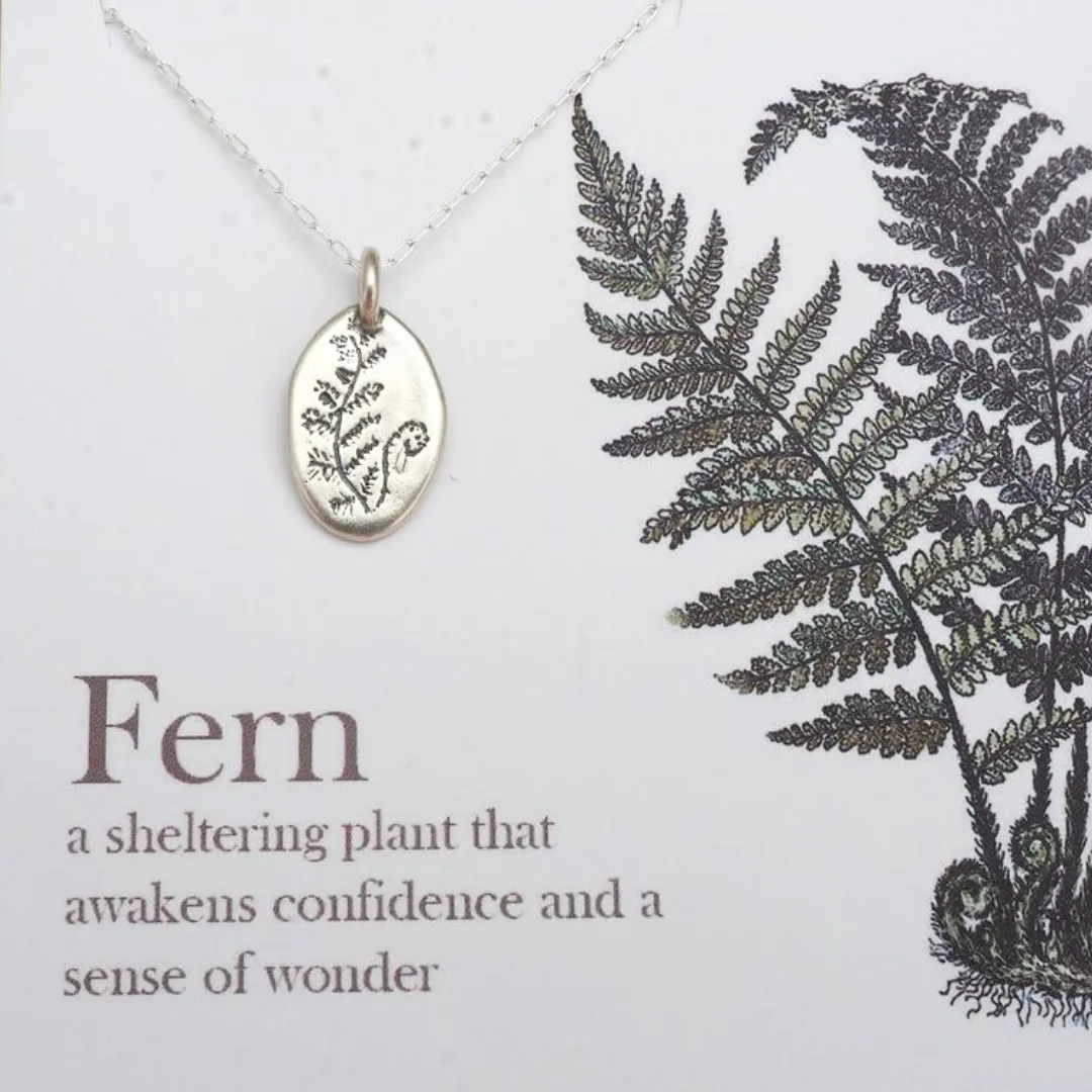 Fern Botanical Amulet Necklace