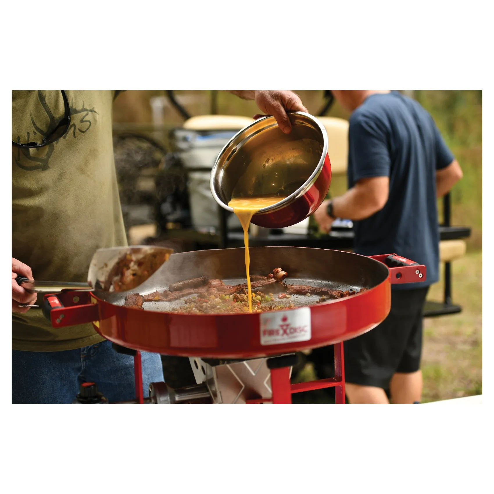 FIREDISC TCGFDM22HRR Cooker, Propane, Carbon Steel, Red, 24" Short Deep