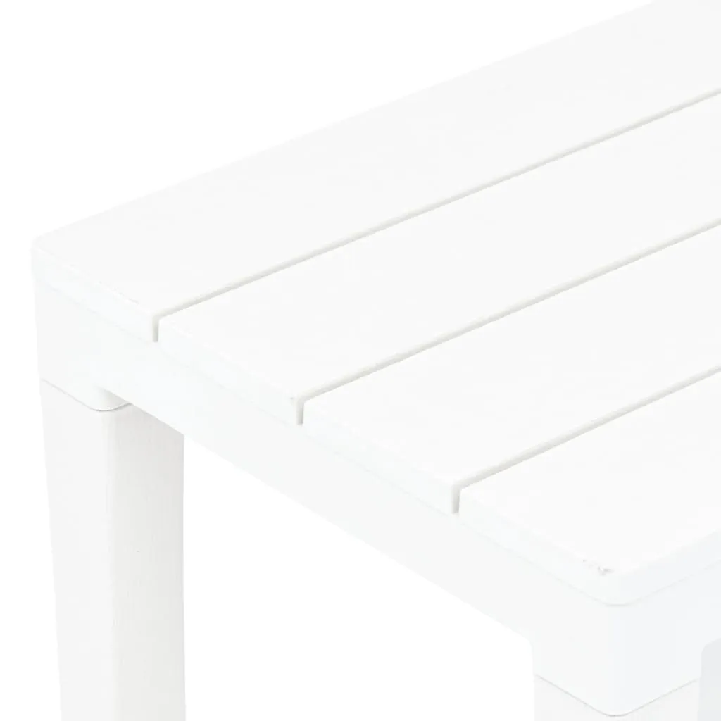 Garden Benches 2 pcs White Plastic