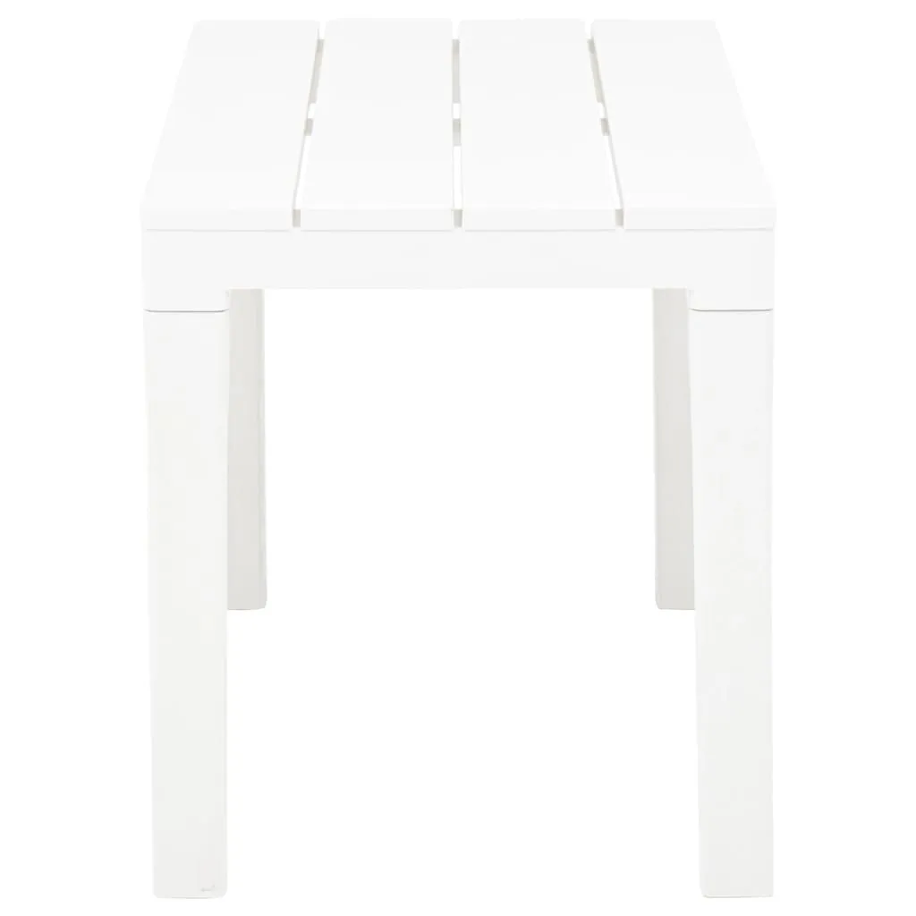 Garden Benches 2 pcs White Plastic