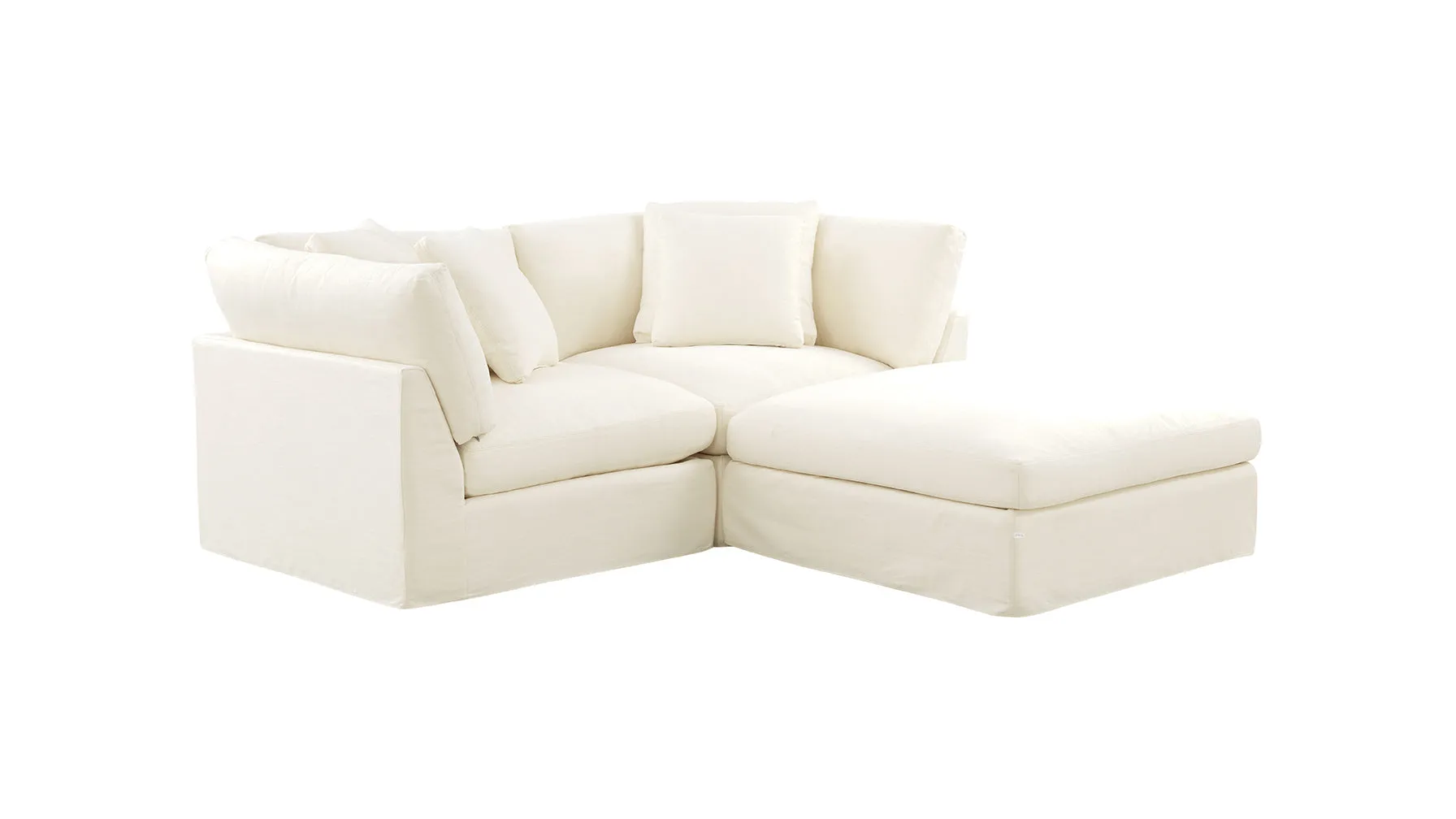 Get Together™ 3-Piece Modular Sectional, Large, Cream Linen