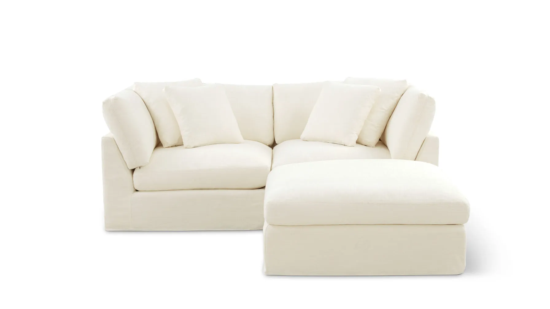 Get Together™ 3-Piece Modular Sectional, Large, Cream Linen